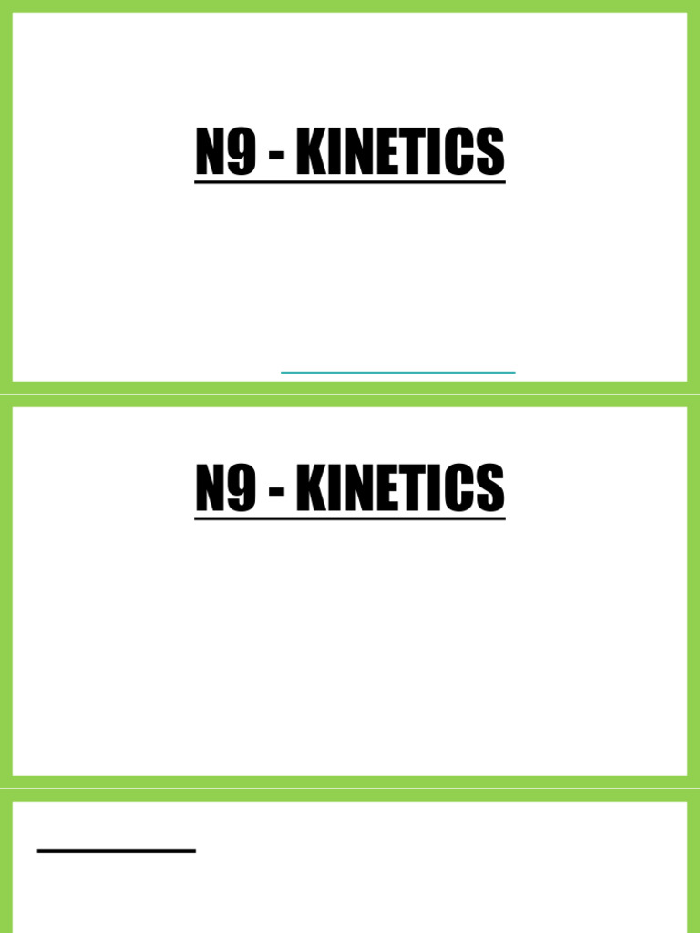 N9 Kinetics Rate Laws | PDF | Reaction Rate | Chemical Kinetics