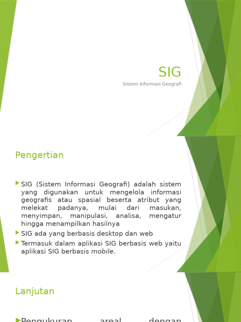 SIG (Sistem Informasi Geografi) | PDF