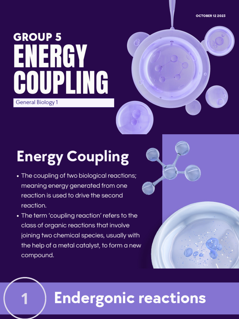 Energy Coupling in Biological Reactions | PDF | Cellular Respiration ...