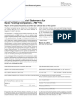 Consolidated Financial Statements For Bank Holding Companies-FR Y-9C