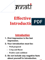 Effective Introduction