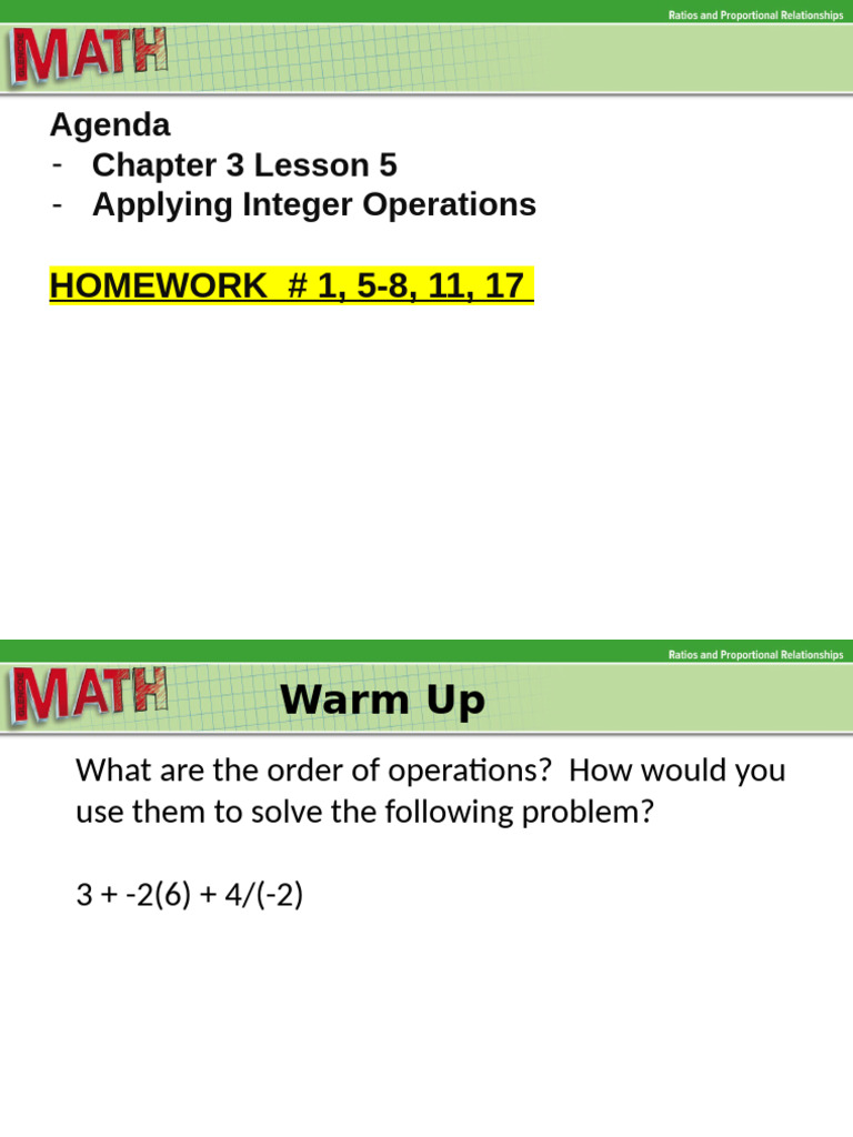 AM Chapter 3 Lesson 5 Presentation | PDF | Fahrenheit | Ratio