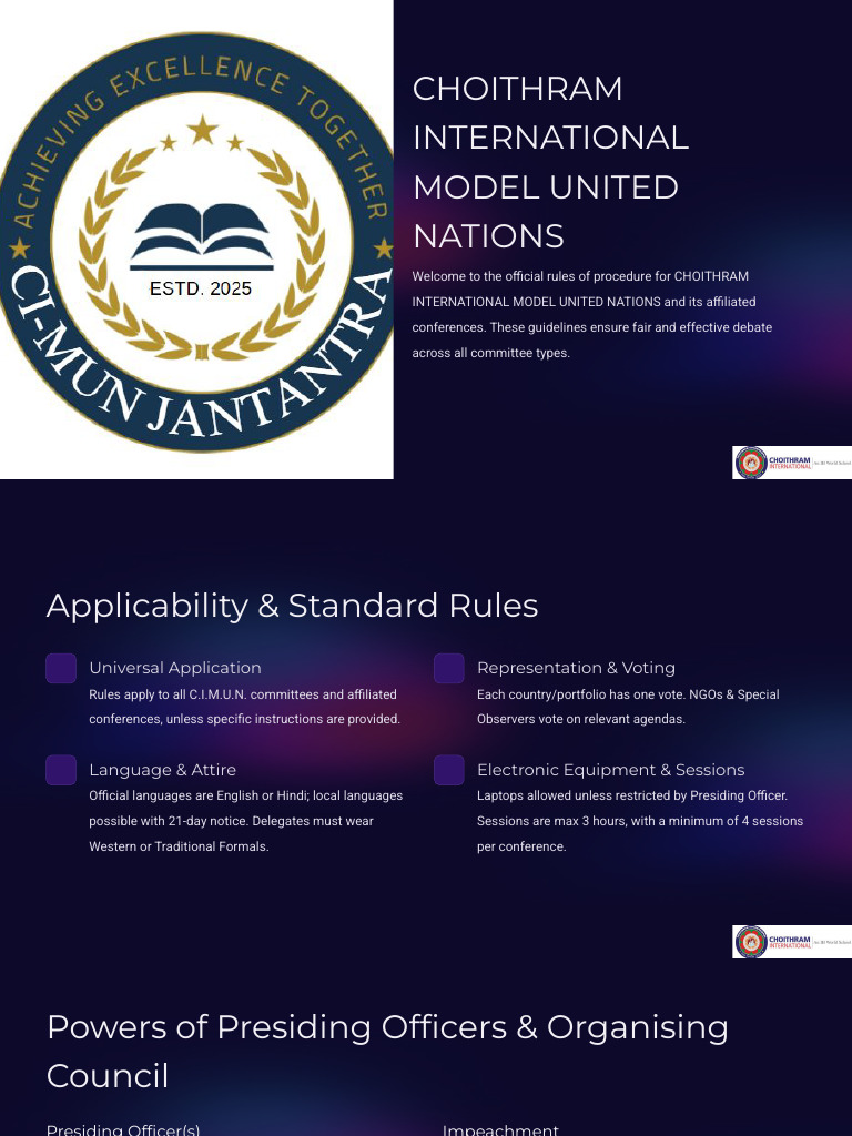 Choithram International Model United Nations | PDF | Committee | Government