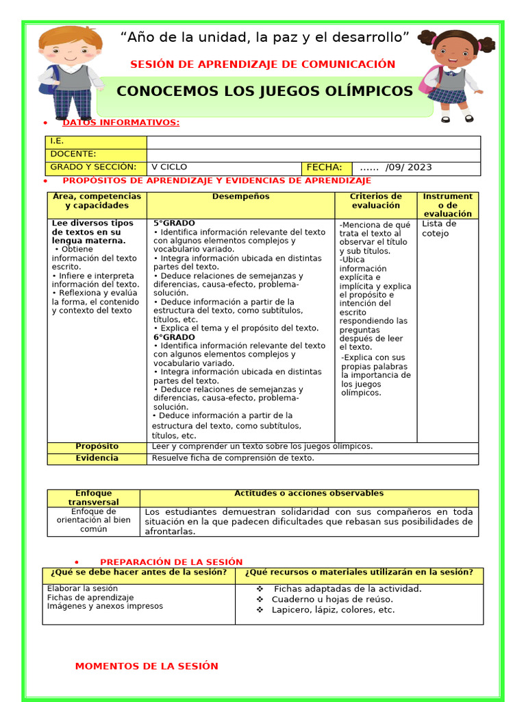 Juegos Olímpicos: Aprendizaje y Valores | PDF | Aprendizaje | Cognición