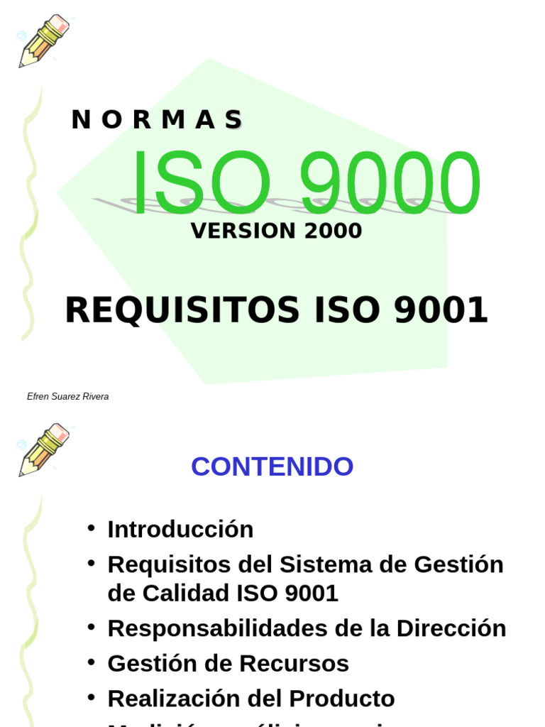 Requisitos de la Norma ISO 9001:2000 | PDF | Sistema de manejo de ...