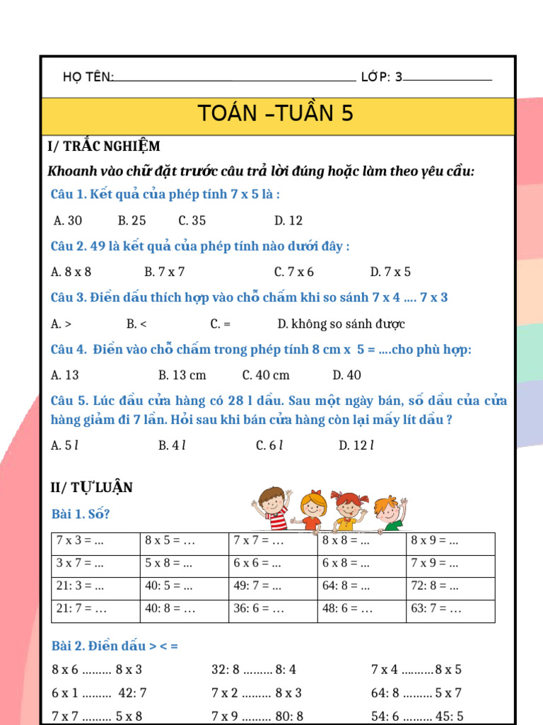 Toan 3 KN Tuan 567 | PDF