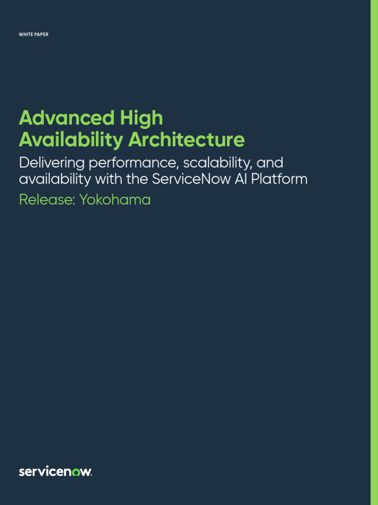 ServiceNow Advanced High Availability Guide | PDF | Backup | Cloud ...