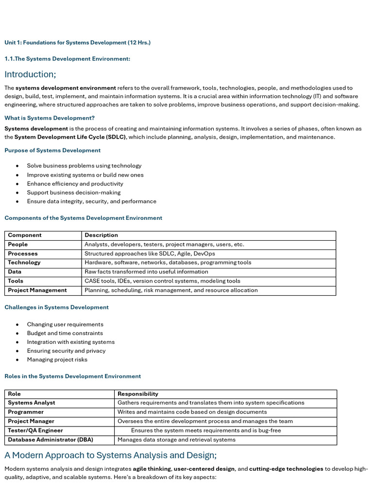 Systems Development Fundamentals Explained | PDF | Software Development ...