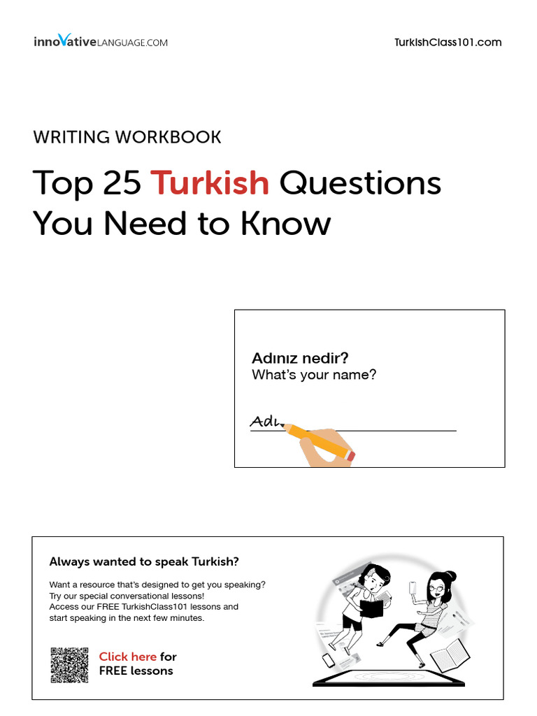 Top 25 Essential Turkish Questions Workbook | PDF | Human Communication ...