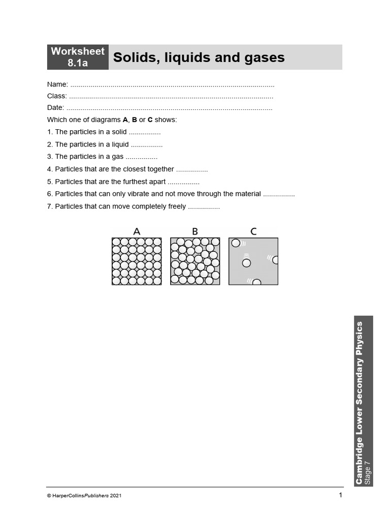 Stage 7 Physics Worksheets Overview | PDF | Sound | Gases