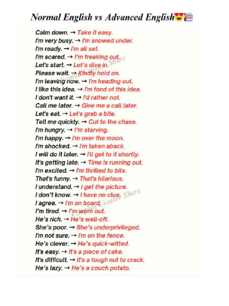 Advance English | PDF
