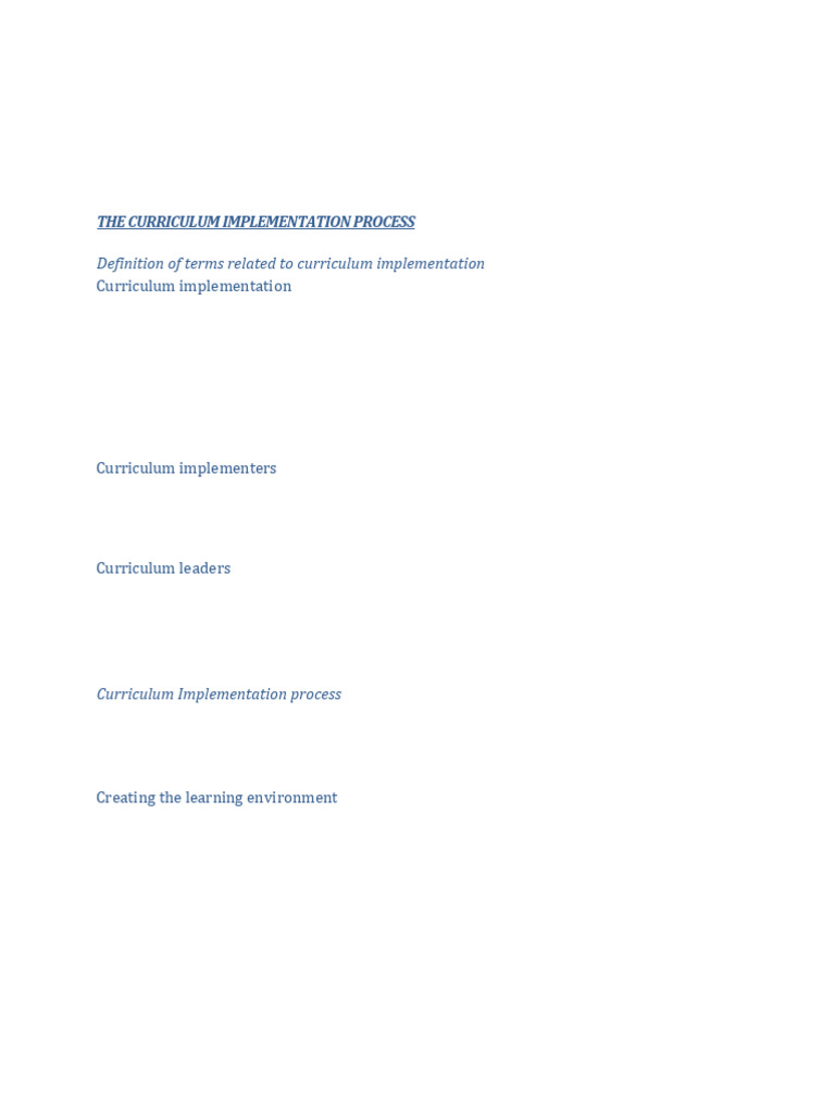 Lesson7 Curriculum Implementation | PDF | Teacher Education | Curriculum