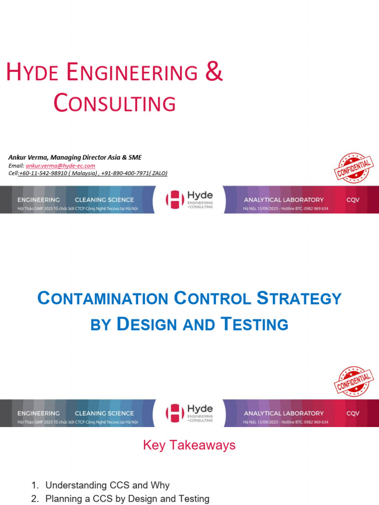 Contamination Control Strategy Overview | PDF | Risk Management ...