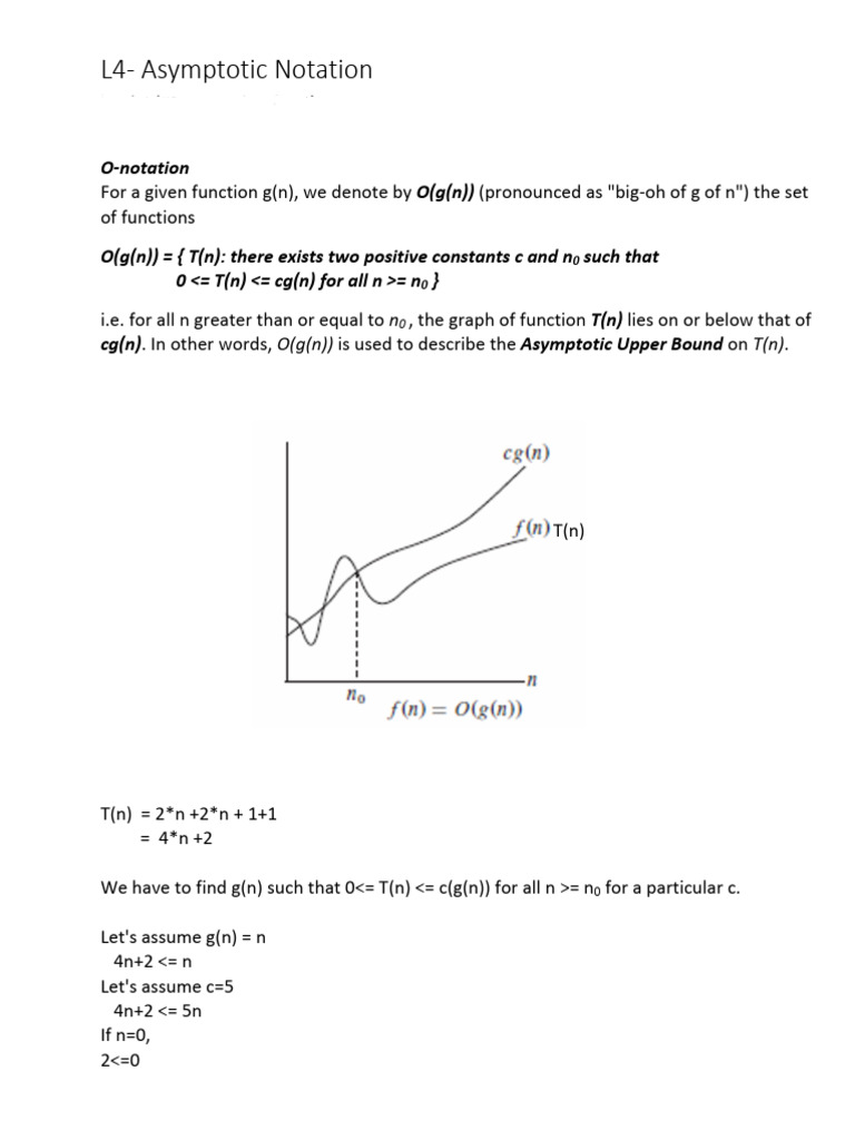 L4 Asymptotic Notation | PDF