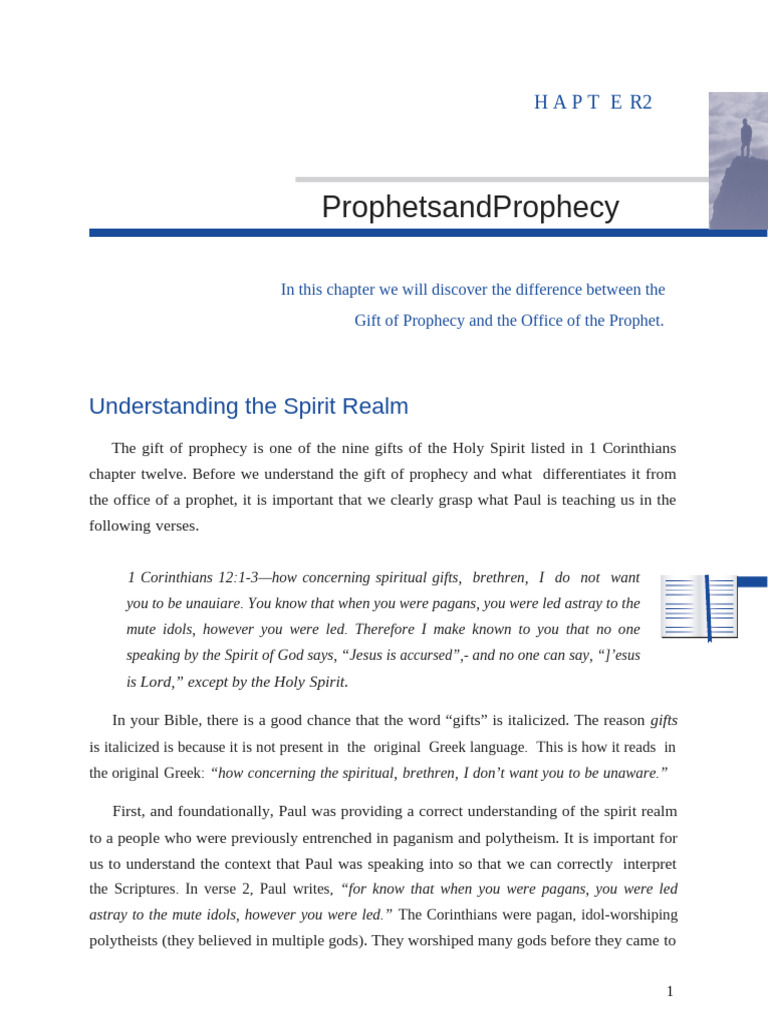Understanding Prophecy and Prophets | PDF | Spiritual Gift | Prophecy