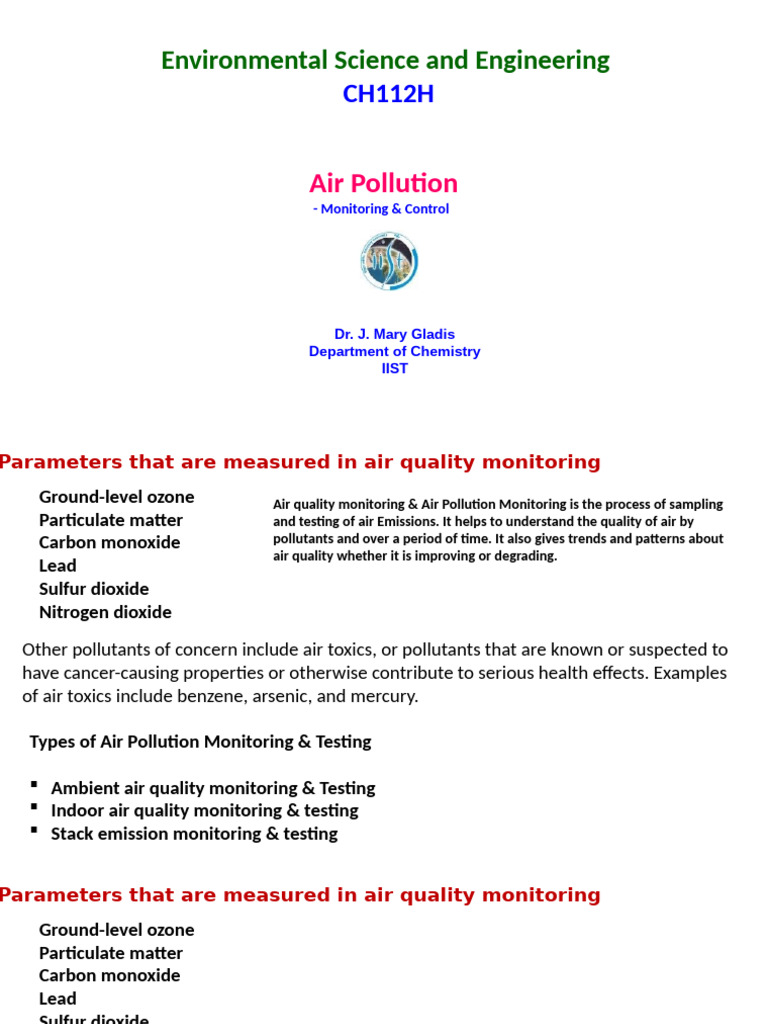 Air Pollution Monitoring and Control Strategies | PDF | Air Pollution ...