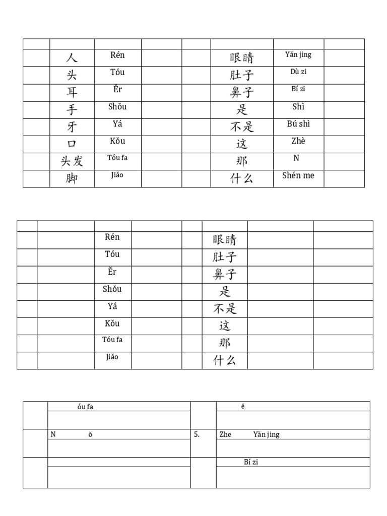 Materi Mid Test Ekskul Bahasa Mandarin Kelas 2 2025-1 | PDF