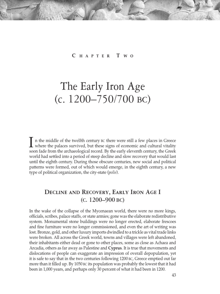 The Early Iron Age (C. 1200-750/700) | PDF | Twelve Olympians | Troy