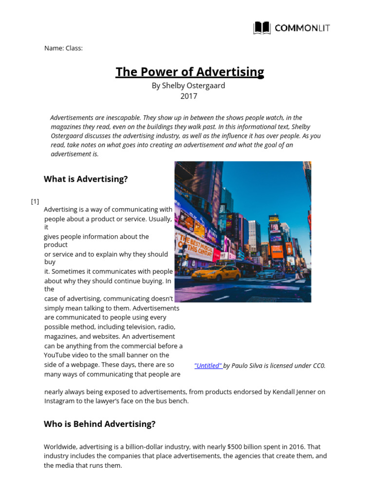 Understanding Advertising's Impact | PDF | Advertising | Promotion And ...