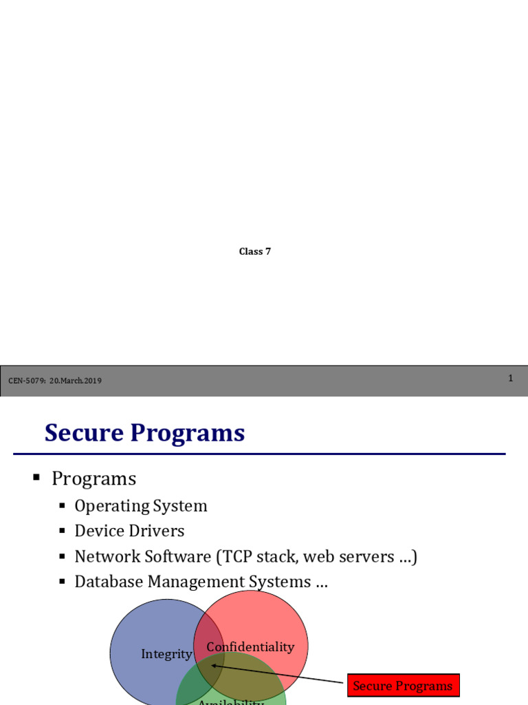 Program Security and Vulnerabilities Overview | PDF | Pointer (Computer ...