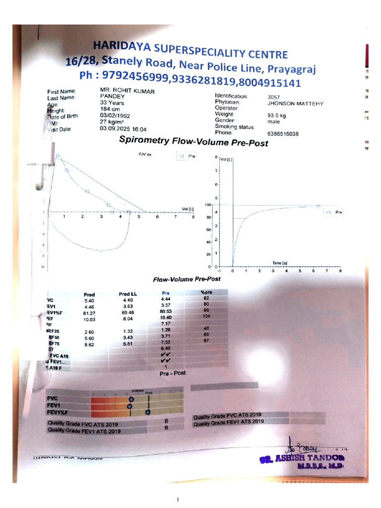Spirometry Volume | PDF