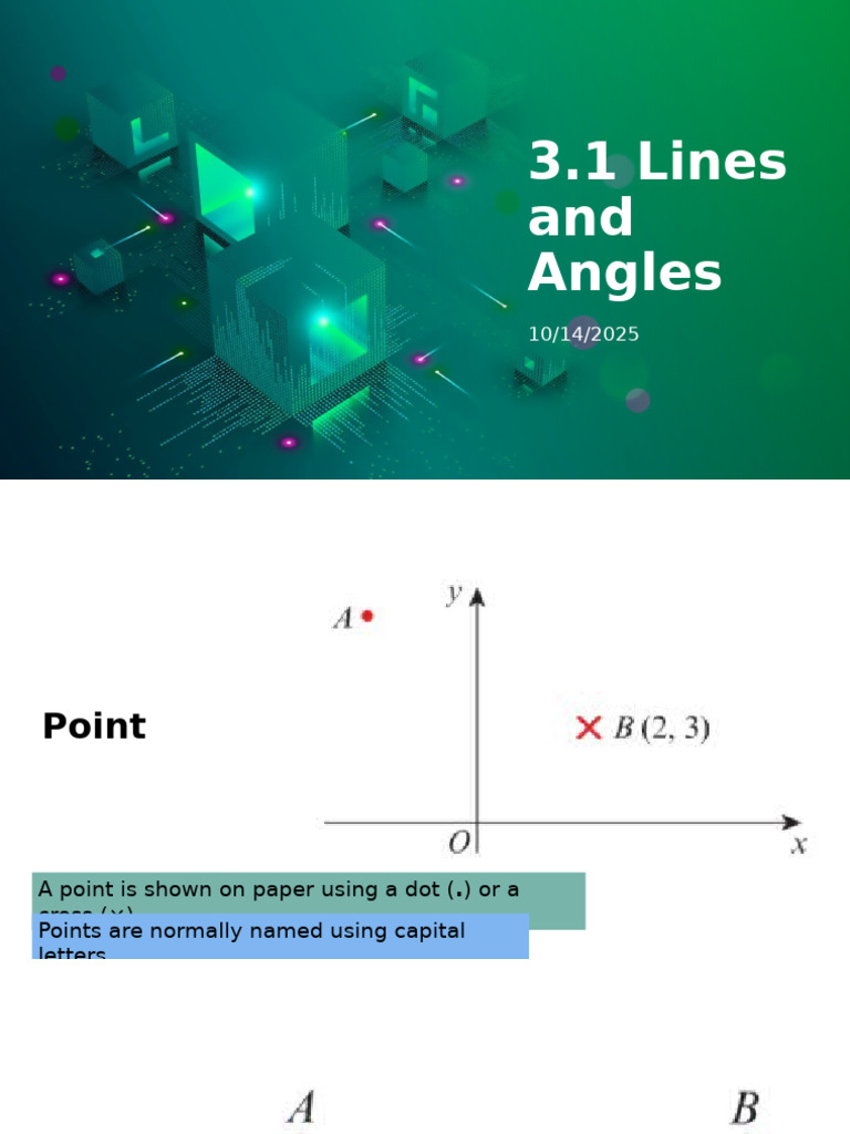 Lines and Angles: Definitions & Measurements | PDF | Angle | Perpendicular