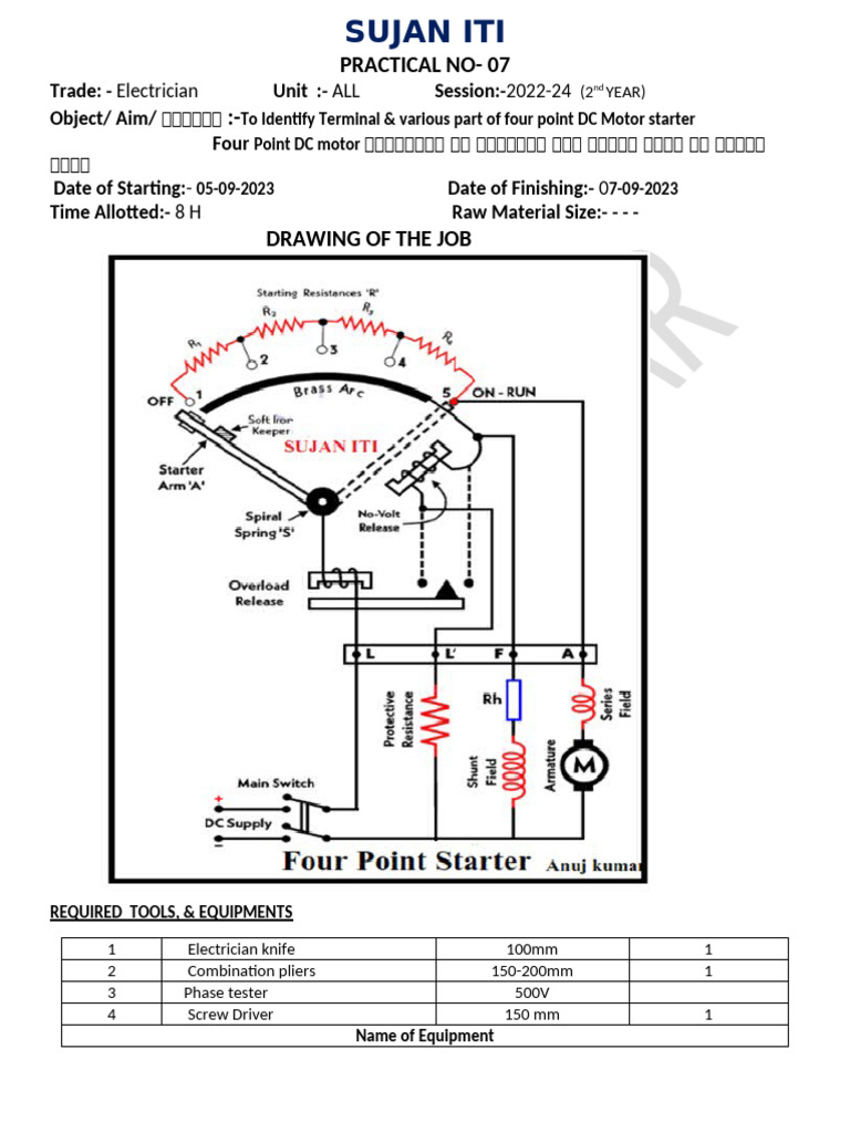 PRACTICAL NO 7 2nd Year To Identify Terminal & Various Part of Four ...