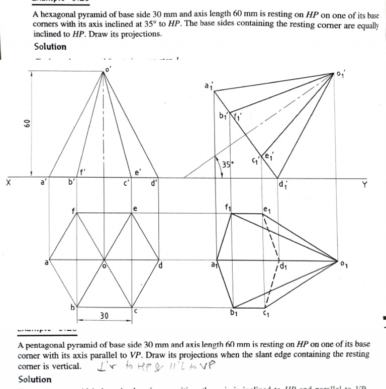 Projections of Various Pyramids and Plates | PDF | Circle | Cartesian ...