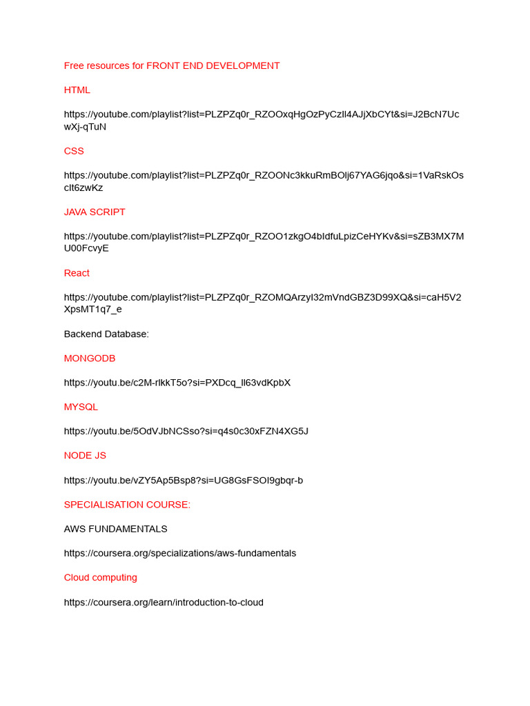 Courses | PDF