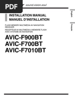 AVIC-F900BT AVIC-F700BT AVIC-F7010BT: Installation Manual Manuel D