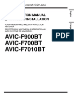 AVIC-F900BT AVIC-F700BT AVIC-F7010BT: Installation Manual Manuel D