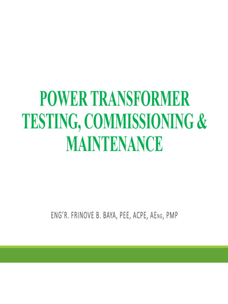 Power Transformer Testing & Maintenance Guide | PDF | Transformer ...