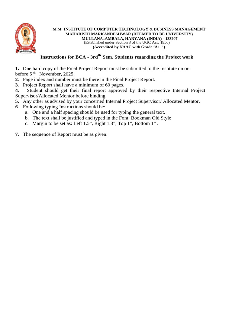Project Work Instructions | PDF | Software Development | Software
