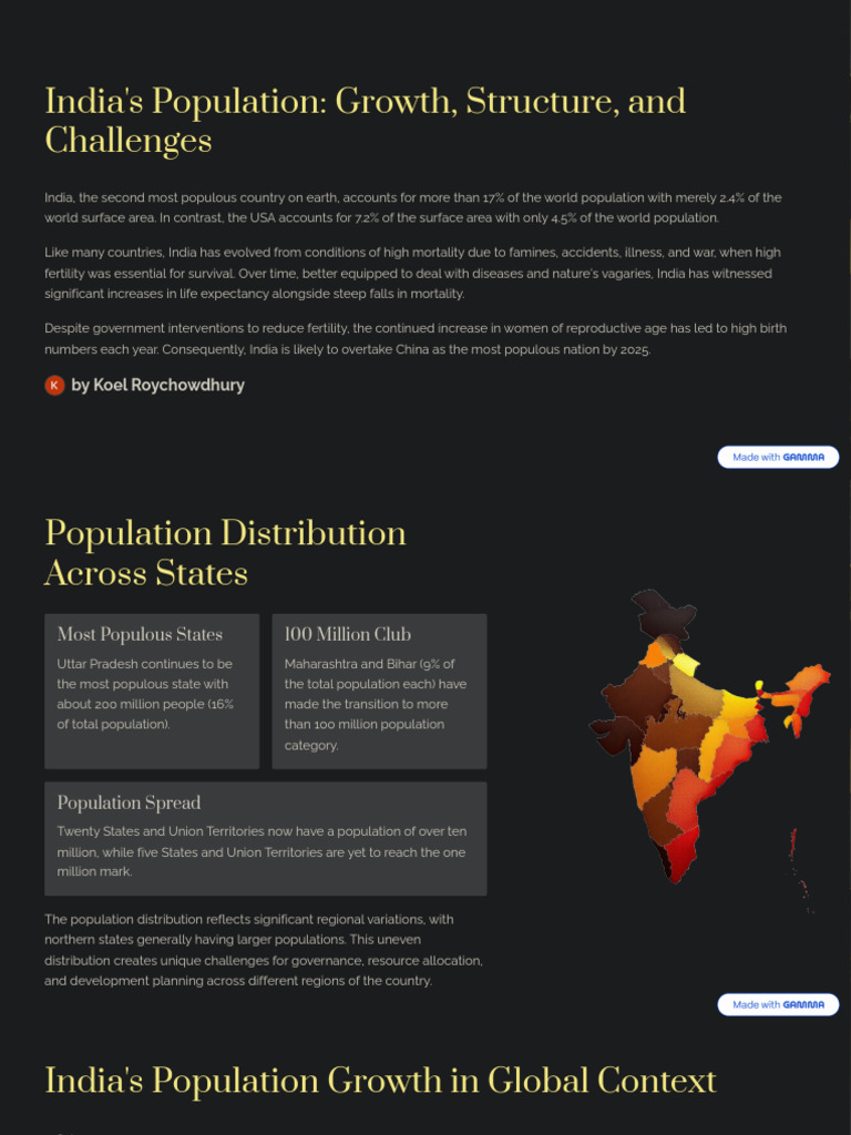 Indias Population Growth Structure and Challenges | PDF | Environmental ...