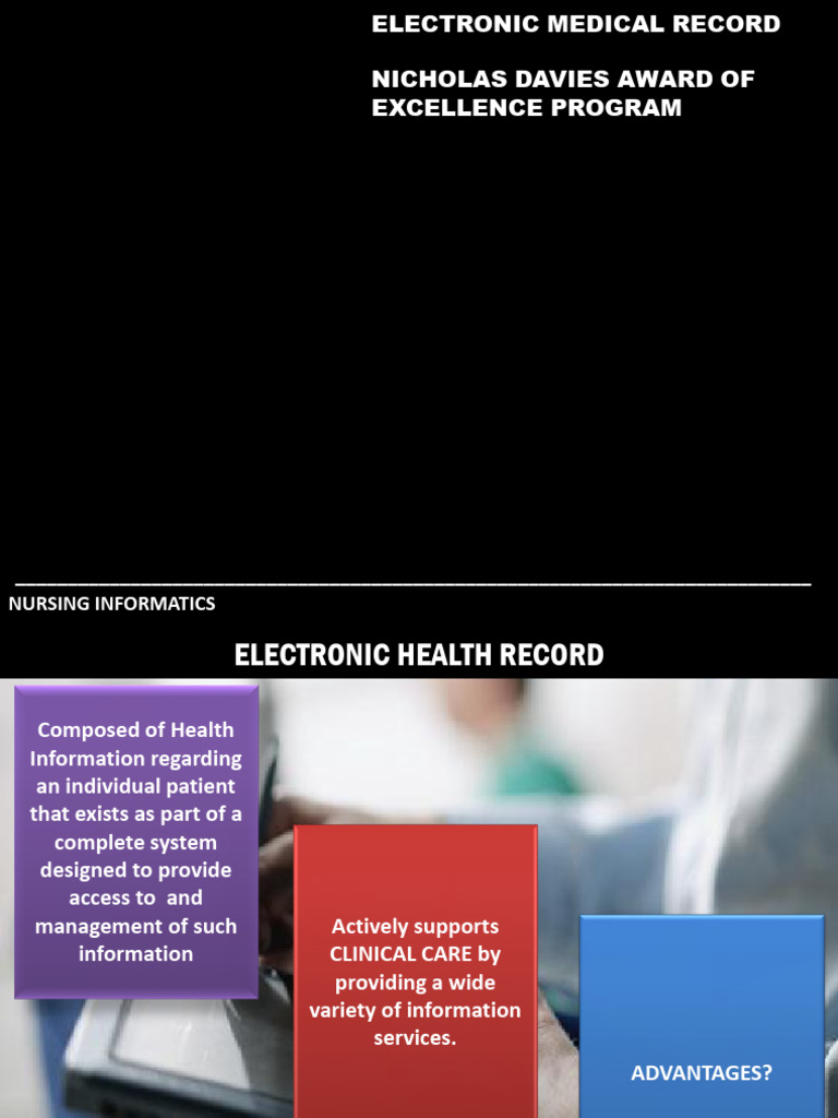 Nicholas Davies Award for EHR Excellence | PDF | Electronic Health ...