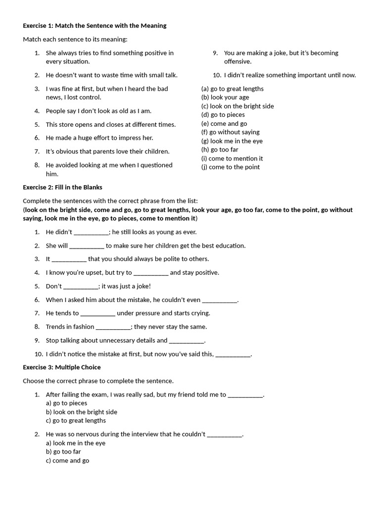 Sentence Meaning and Phrase Exercises | PDF | Chess | Chess Theory