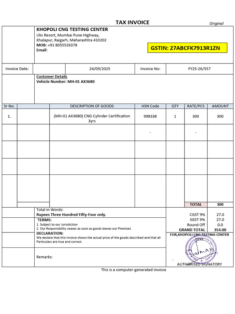 Invoice 557 | PDF