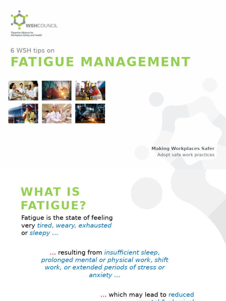 6 WSH Tips On Fatigue Management | PDF