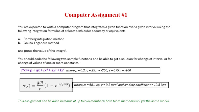 Computer Program for Advanced Integration | PDF