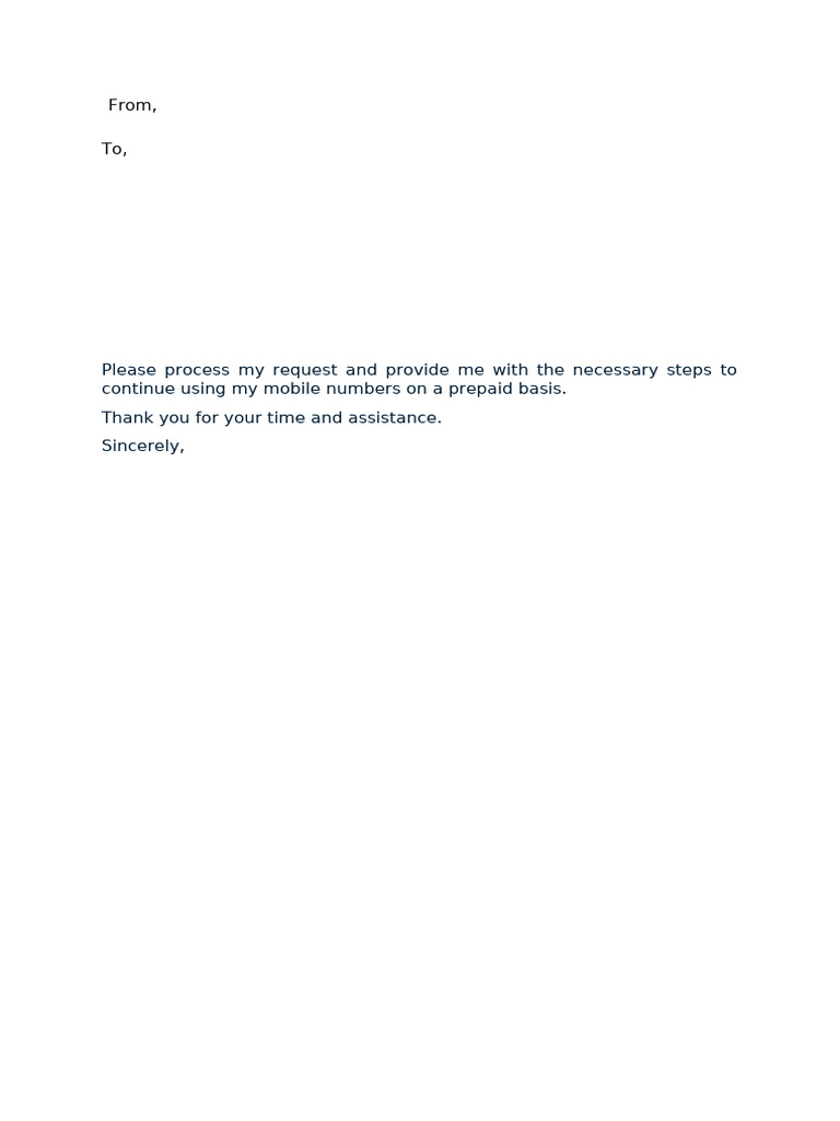 Prepaid Request 2 | PDF