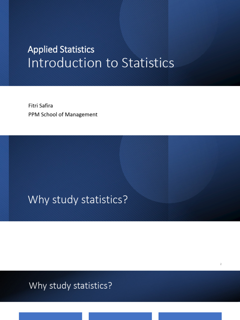 Applied Statistics EM - Session 1 | PDF | Mean | Statistics