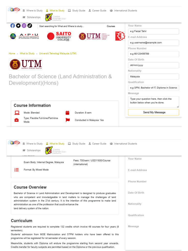 Bachelor in Land Administration Guide | PDF | Educational Stages ...