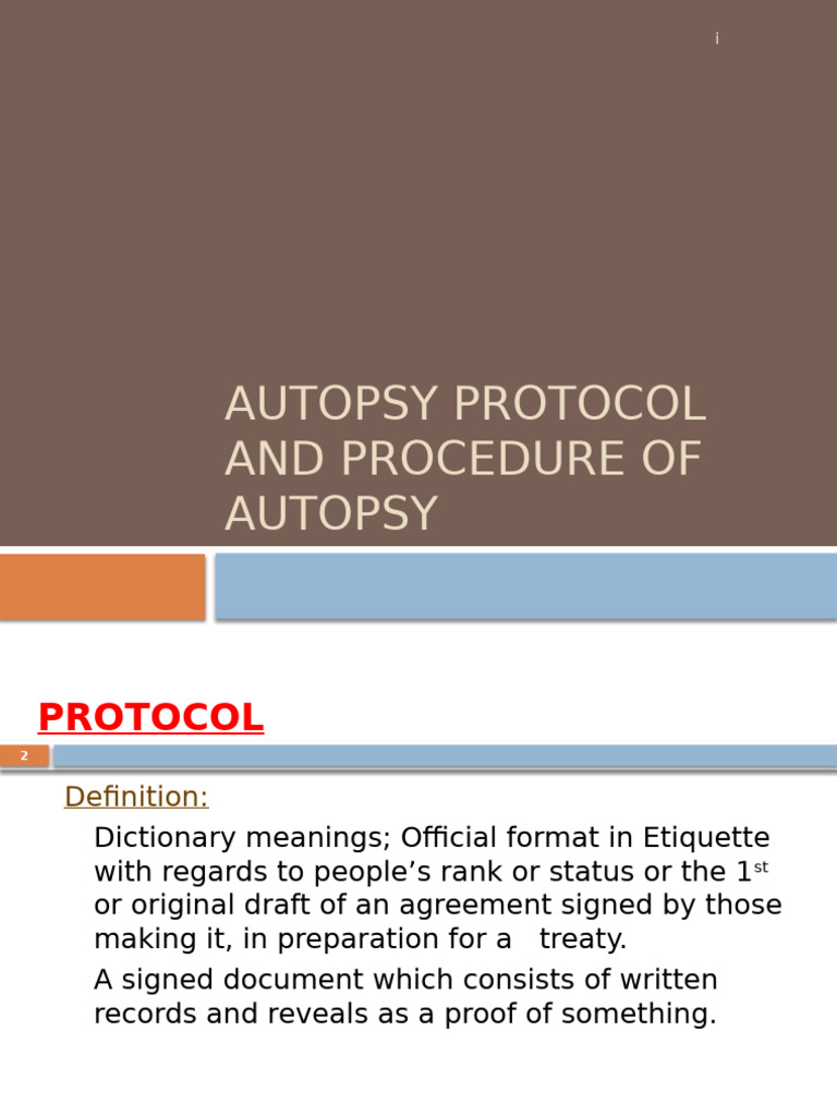 Autopsy Protocol and Procedure Guide | PDF | Autopsy | Thorax