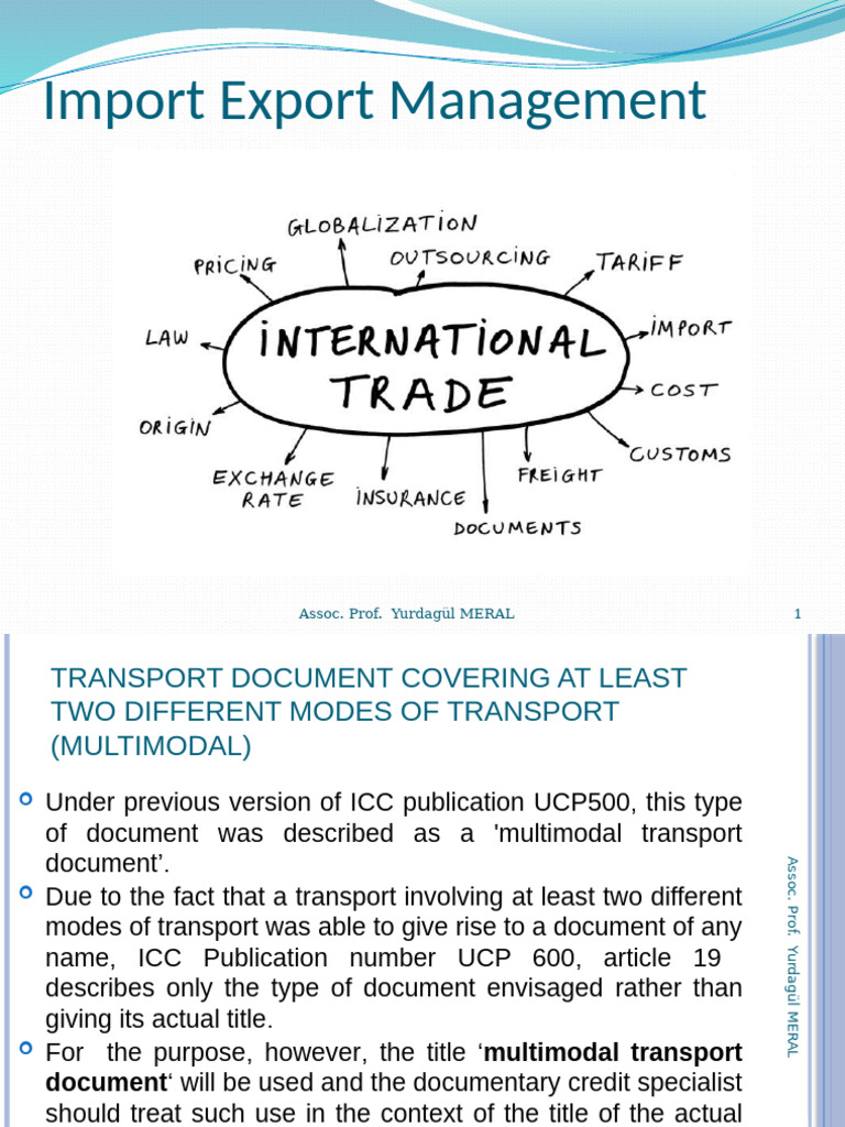 Multimodal Transport Document Overview | PDF | Cargo | Bill Of Lading