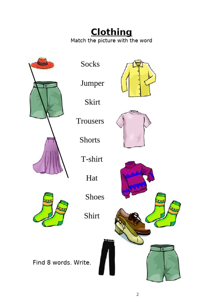 Clothes Exercises | PDF