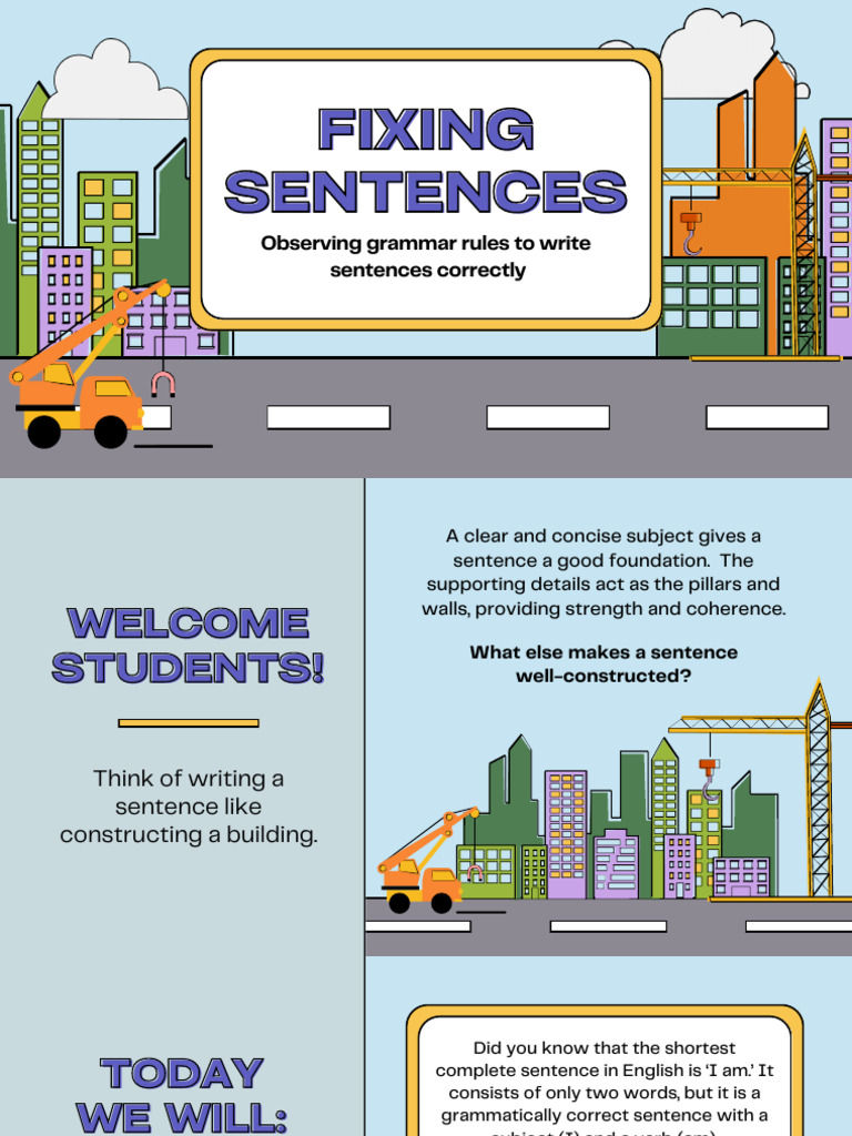 Constructing Correct Sentences Guide | PDF | English Language ...