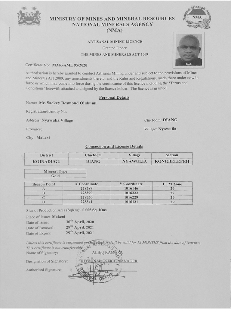Licence Mining | PDF