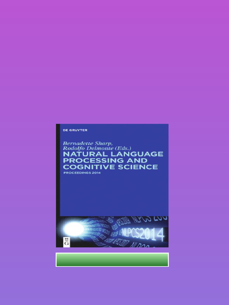 Natural Language Processing and Cognitive Science Proceedings 2014 ...
