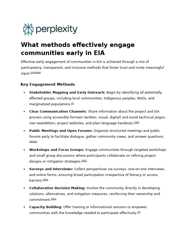 What Methods Effectively Engage Communities Early | PDF | Community ...