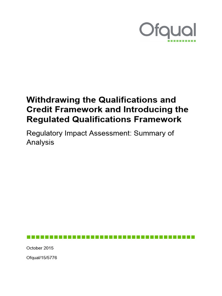 QCF Withdrawal and RQF Introduction Summary | PDF